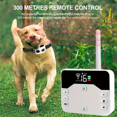 Valla Inalámbrica & Collar de Adiestramiento para Perros 2 en 1 - PawGuard