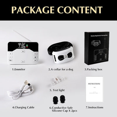 Valla Inalámbrica & Collar de Adiestramiento para Perros 2 en 1 - PawGuard