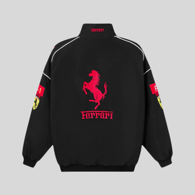 Chaqueta de Carrera Vintage Ferrari Unisex - Estilo Retro Original