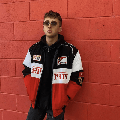 Chaqueta de Carrera Vintage Ferrari Unisex - Estilo Retro Original