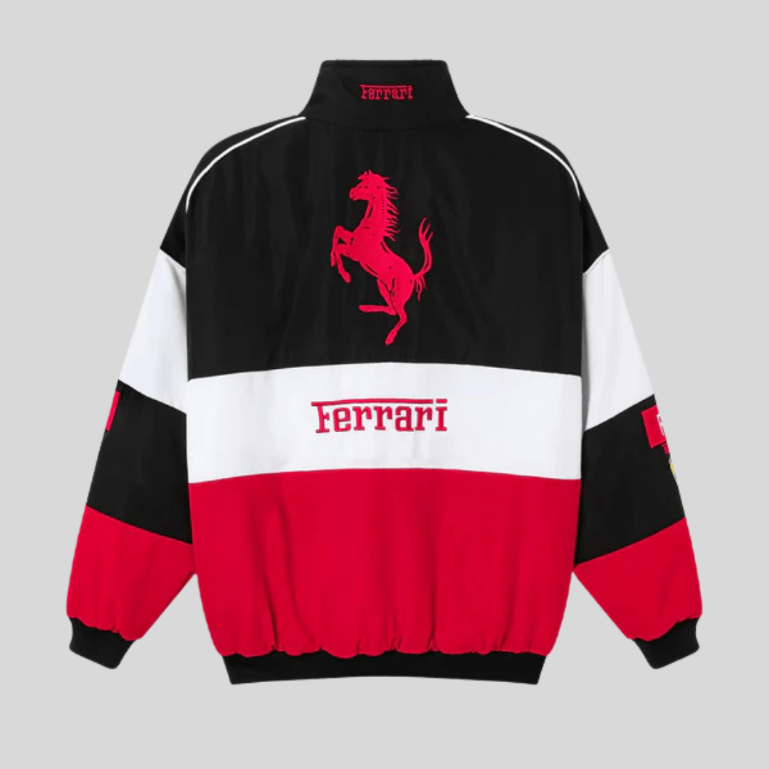 Chaqueta de Carrera Vintage Ferrari Unisex - Estilo Retro Original