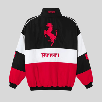 Chaqueta de Carrera Vintage Ferrari Unisex - Estilo Retro Original