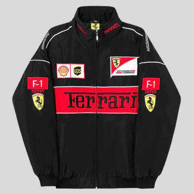 Chaqueta de Carrera Vintage Ferrari Unisex - Estilo Retro Original